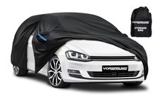 VORSPRUNG® Universal Car Cover (4 Sizes) | Driver Side Zip | Waterproof All Weather | Snow/Sun proof | UV Protection Windproof Outdoor | Full Fitted | Length 420-450cm | Hatchbacks & Small SUVs