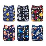 ALVABABY Baby Cloth Diapers 6 Pack 