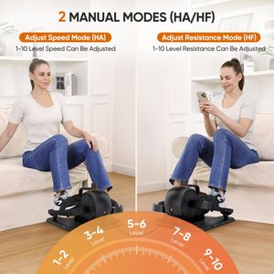 Dripex Under Desk Elliptical Trainer – Compact Pedal Exerciser, Orange