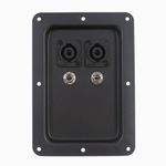 Pro Audio Jack Plate with Dual Speakon and Dual 1/4" PA/DJ Speaker Cabinet