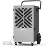 Kesnos 155 Pints Commercial Dehumidifier with Pump – Dehumidifier with Drain Hose and 24 Hr Timer in Large Space Up to 7500 Sq. Ft. – Ideal for Basements, Industrial Spaces and Job Sites