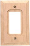 Amerelle Baker Single Rocker Unfinished Wood Wallplate