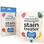 Miss Mouth's Messy Eater Stain Treater Wipes - 5 Pack Stain Remover - Newborn & Baby Essentials - No Dry Cleaning Food, Grease, Coffee Off Laundry, Underwear, Fabric