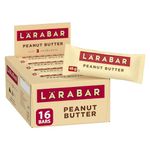 LÄRABAR Peanut Butter, Fruit and Nut Energy Bar, Pack of 16 Bars, Gluten Free, Vegan, Family Pack, Snack Bars