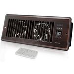 Howeall Super Quiet Register Booster Fan 4" x 12" - Intelligent Thermostat Control Vent Fan Booster - Cooling Heating Smart Register Vent - Oil Rubbed Bronze