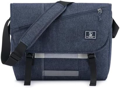 OIWAS Messenger Bag for Women - Canvas 14 Inch Laptop Satchel Computer Briefcase Mens Crossbody Bag, Blue, 14 Inch