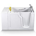 Energy Tubs Walk-in Bathtub 28 in. x 52 in. Luxury Whirlpool Massage and Faucet Set (White) (Right Drain)