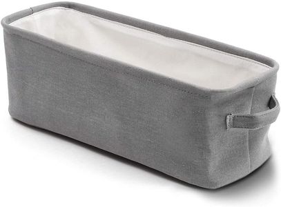 Juvale Toilet Paper Storage Basket for Bathroom Organizing, Rectangular Bin for Fabric Storage, Counter (Gray, 16 x 6 x 5.5 in)