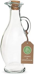 Vaso in vetro per scalda-olio da massaggio di MASSAGE-EXPERT, bottiglia per olio con tappo in sughero, chiusura ermetica in sughero, lavabile in lavastoviglie, infrangibile
