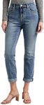 JAG Jeans Women's Carter Mid Rise Girlfriend Jeans, New Mid Vintage ECF209, 10, Mid Vintage, 14