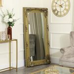 Melody Maison Large Ornate Gold Wall/Leaner Mirror 78cm x 158cm