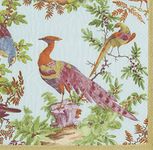 Chelsea Birds Williamsburg Celadon Caspari Napkins Dinner Size 40cm Square Pack of 20 3 ply