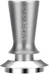 CASABREWS Espresso Tamper 51mm, Premium Calibrated Espresso Coffee Tamper 30lb Coffee Tamper with Spring Loaded, 100% Flat Stainless Steel Base Tamper Fits for 51mm Portafilter, Grey