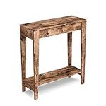 Safdie Safdie & Co Rustic Farmhouse Entry Table, Brown Solid Wood Console Table, Use As Doorway Table, Hallway Desk, or Accent Furniture for Decorating Foyer, 31 X 11.5 X 34 Inches