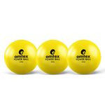 omtex Weighted Balls for Power Hitting, Batting and Pitching Training Suitable for Teenager & Athlete, Build Strength and Muscle, Improve Technique and Form (Yellow Pack of 3)