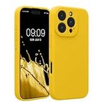 kwmobile Case Compatible with Apple iPhone 16 Pro Case - Slim TPU Silicone Phone Cover - Soft Touch Finish - Radiant Yellow