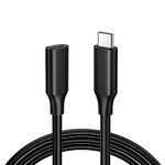 Verilux Type C Male To Female Cable(Gen 2/10Gbps)3.3Ft Usb 3.2 Type C Extension Cable 4K Video 3.3Ft,100W Charging Male To Female For Macbook Pro/Air/M1,Ipad Pro Dell Xps Surface Book,Black