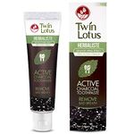 TWIN LOTUS ACTIVE CHARCOAL TOOTHPASTE HERBALISTE Triple Action Powered By Siam-Mana-Group (150g Twin Lotus Active Charcoal Toothpaste Herbaliste Triple Action)