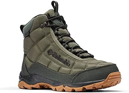 Columbia Men's Firecamp Boot Hiking Shoe, Stone Green/Black, 10