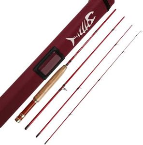 Aventik Whisperer Fly Fishing Rod 4 Pieces, 6FT 0/1/2/3wt, 7FT 3/4wt, 24T Corbon Fiber Fast Action Super Compact Freshwater Ultra Light Fly Rod with Cordura Rod Tube (6'1'' LW0/1)