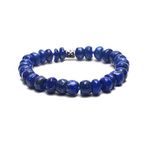 Aqeeqee natural gemstone Lapis Lazuli sleek unisex bracelet for healing, reiki, vastu.