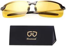 Bloomoak Night Driving Glasses, HD Night Vision Polarized Driving Glasses for Fishing | Risk Reducing | Anti-Glare for UV400 Eyes Protection Ultra Light (Yellow lens)