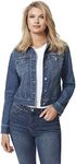 Jessica Simpson Women's Pixie Classic Feminine Fit Crop Jean Jacket, Mercer, Small