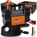 ALL-TOP Air Compressor Kit, Dual Cylinder 12V Portable Inflator 12.35 ft³/Min, Offroad Air Compressor Pump for Truck Tires, Heavy Duty Max 150 PSI for 4x4 Vehicle & RV