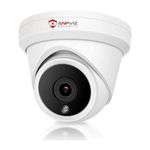 Anpviz 5MP IP PoE CCTV Security Camera with Mic/Audio, H.265 Indoor Outdoor Turret Camera, Weatherproof, IR NightVision, Metal Case, Smart Motion Alerts, White (IPC-D350W-S)