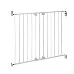 Safety 1st Wall Fix Extending Gate, Extendable Baby Gate for stairs and doors, Easy Close Extending Gate, Screw Fit, for Adjustable Width 62 - 102 cm, in Metal, colour White