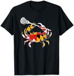 Maryland State Flag Crab Lacrosse Complete Stick Boys & Girl T-Shirt