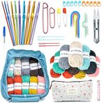SDJNLXS 78Piece Crochet Kit for Beg