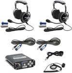 Rugged Radios Carbon Fiber Ultimate Headset for Stereo and Off Road Intercoms with Noise Cancelling Microphone and Offroad/STX Adaptors (in Car Communication Kit Over The Head Headsets)