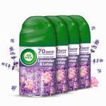 Air Wick 250 ml x 4 (Buy 3 Get 1 Free) - Lavender & Lotus, Freshmatic Automatic Air Freshener Refill | 2600 Sprays Guaranteed | Automatic Room Freshener, Bathroom Freshener and Room Spray