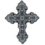 Hot Leathers Reflective Crucifix Patch (4" Width x 5" Height)