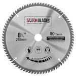 Saxton TCT Circular Wood Mitre Saw Blade 210mm x 80T x 25.4mm Bore fits Evolution Rage Saws