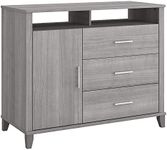 Bush Furniture Somerset Office Storage Credenza in Platinum Gray