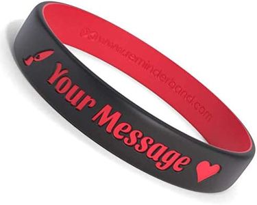 Reminderband Custom Luxe Silicone Wristbands - Personalized Customizable Rubber Bracelets - Customized for Motivation, Events, Gifts, Support, Fundraisers, Awareness