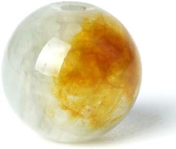 100 cuentas de piedra natural de 6 mm de color amarillo Jasper redondo pergamino de energía de piedra gemela tamaño del agujero 1 mm pergamino para la fabricación de joyas