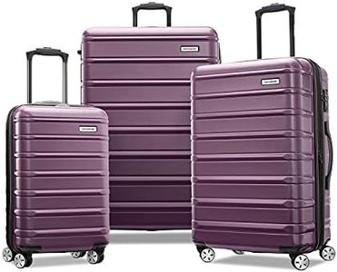 Samsonite Omni 2 Hardside Expandable Luggage with Spinner Wheels, Purple, 3-Piece Set (CO/MED/LG), Omni 2 Hardside Expandable Luggage with Spinner Wheels