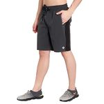 John Ally Men's Dry-Fit Sweat Resistant Active Athletic Gym Workout Running Performance Shorts with Zipper Pockets.(Gunmetal Grey - M)