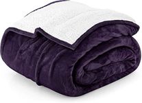 Utopia Bedding Sherpa Blanket Full Size [Plum, 90x84 Inches] - 480GSM Thick Warm Plush Fleece Reversible Blanket for Bed, Sofa, Couch, Camping and Travel