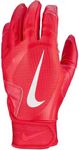 Nike Youth Alpha Huarache Edge Batting Gloves (Red/White, Small)