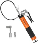 Thorstone Grease Gun Kit, 7000PSI Heavy Duty Pistol Grip Grease Guns Set | Loop & Lock Storage | 14oz Load Capacity | 18" Flex Hose | 1 Lock Coupler | 1 90 Degree Grease Coupler | 1 Basic Coupler