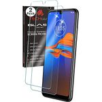 TECHGEAR [2 Pack GLASS Edition for Motorola Moto E6 Plus / E6s, Genuine Tempered Glass Screen Protectors Covers [2.5D Round Edge] [9H Hardness] [Crystal Clarity] [Scratch-Resistant] [No-Bubble]