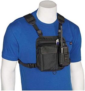 Holsterguy RCH-601 Radio Chest Harness Shoulder Radio Holster Chest Pack with Adjustable Radio Pouch That Will Adjust to fit a Radio from 4-3/4 up to 9 Tall Radio. Made in USA by