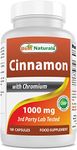 Best Naturals Cinnamon 1000 mg with Chromium 200 mcg 180 Capsules (180 Count (Pack of 1))