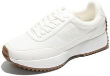 Project Cloud Sneakers for Women - Memory Foam Women Shoes & Womens Sneakers Non-Slip Work Shoes Women, Lace Up Shoes for Women Footwear - Fashion Sneakers for Women 2024 (Serena, Cream, 6)