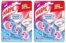 Harpic 35 gm - Floral Delight, Power Fresh 6 Toilet Cleaner Rim Block | Toilet flush cleaner blocks (Pack of 2)