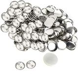 QANYEGN 100Pcs Blank Pin Buttons, Round Button Making Supplies, Metal Button Pin Badge for Crafts, Gifts, Badges, Souvenirs, DIY Brooches (32mm)